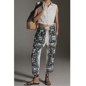 Anthropologie NWOT Linen Tattoo Surf Pants NWOT XS 
Black White Boho